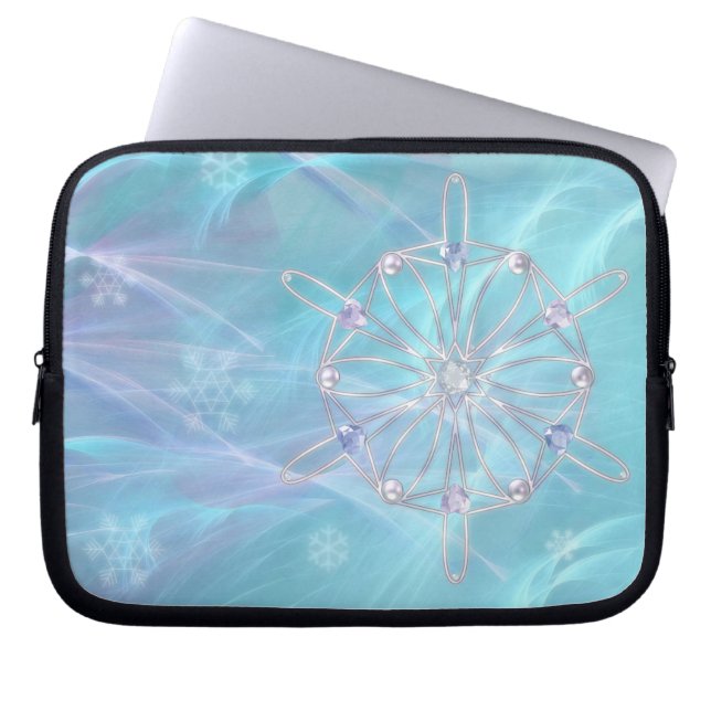 Wals der Sneeuwvlokken Laptop Hoes (Voorkant)