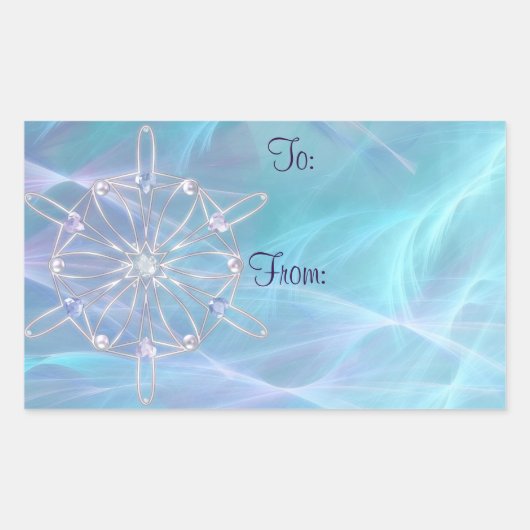 Wals van de Sneeuwvlokken Gift Label Stickers (Voorkant)