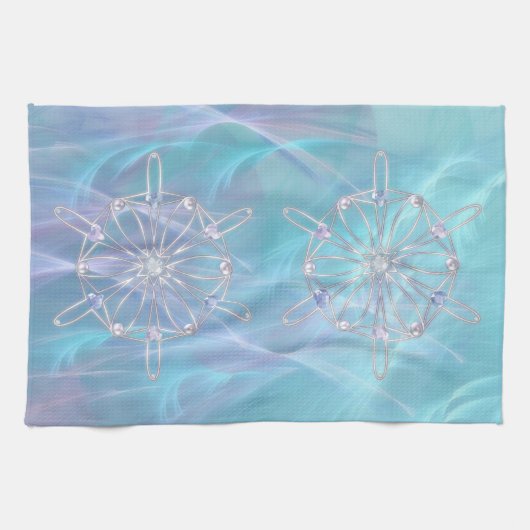 Wals van de Snowflakes Kitchen Towel Theedoek (Horizontaal)
