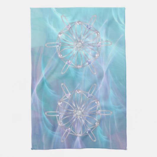 Wals van de Snowflakes Kitchen Towel Theedoek (Verticaal)