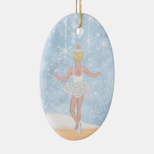 Wals van Snowflakes Nutkraker Ballet Kerstmis Keramisch Ornament (Rechts)