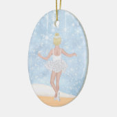 Wals van Snowflakes Nutkraker Ballet Kerstmis Keramisch Ornament (Links)