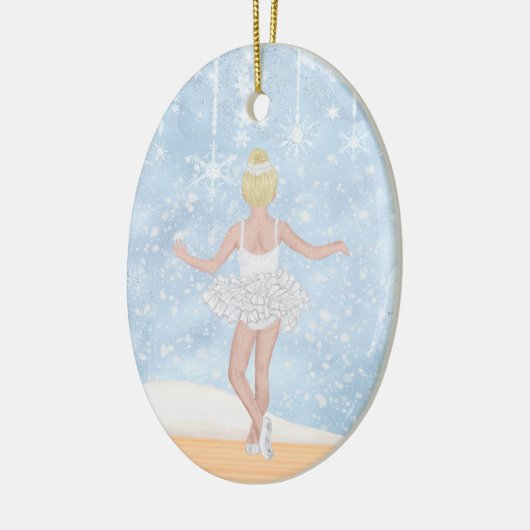 Wals van Snowflakes Nutkraker Ballet Kerstmis Keramisch Ornament (Links)