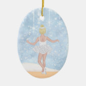 Wals van Snowflakes Nutkraker Ballet Kerstmis Keramisch Ornament (Voorkant)