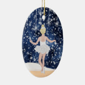 Wals van Snowflakes Nutkraker Ballet Kerstmis Keramisch Ornament (Rechts)