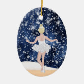 Wals van Snowflakes Nutkraker Ballet Kerstmis Keramisch Ornament (Voorkant)