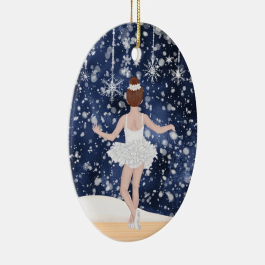 Wals van Snowflakes Nutkraker Ballet Kerstmis Keramisch Ornament (Rechts)