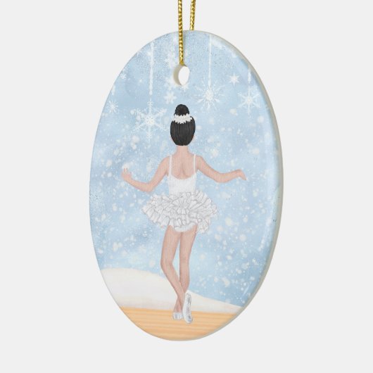 Wals van Snowflakes Nutkraker Ballet Kerstmis Keramisch Ornament (Links)