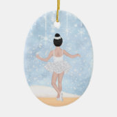 Wals van Snowflakes Nutkraker Ballet Kerstmis Keramisch Ornament (Voorkant)