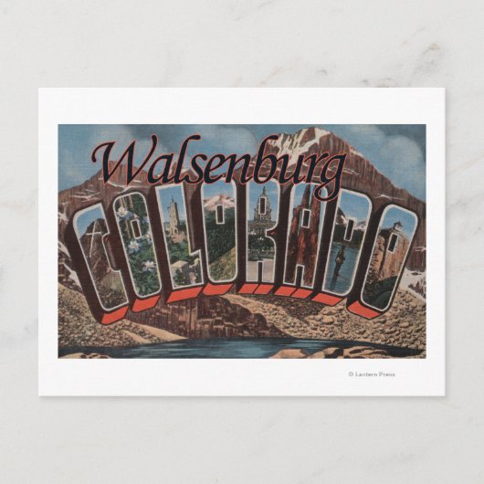 Walsenburg, Colorado - Grote lettertjes Briefkaart (Voorkant)