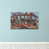 Walsenburg, Colorado - Grote lettertjes Canvas Afdruk (Insitu (Houten vloer))