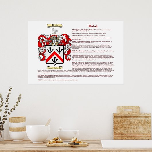 Walsh (betekenis) poster (Keuken)