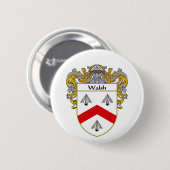 Walsh Coat of Arms (Beheerd) Ronde Button 5,7 Cm (Voorkant /achterkant)