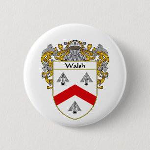 Walsh Coat of Arms (Beheerd) Ronde Button 5,7 Cm