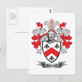 Walsh-Coat-of-Arms Briefkaart (Voorkant / Achterkant)