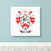 Walsh Coat of Arms Canvas Afdruk (Insitu (Houten vloer))