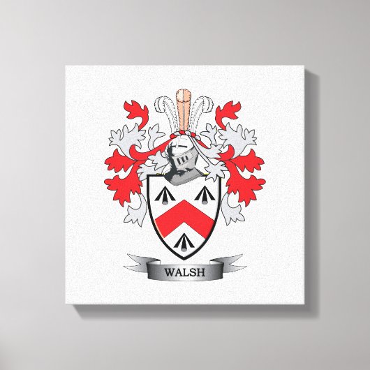 Walsh Coat of Arms Canvas Afdruk (Voorkant)