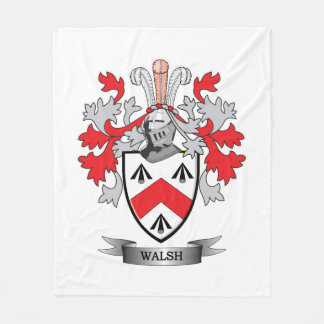 Walsh Coat of Arms Fleece Deken