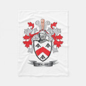 Walsh Coat of Arms Fleece Deken (Voorkant)