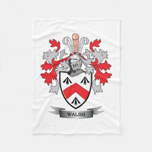 Walsh Coat of Arms Fleece Deken (Voorkant)