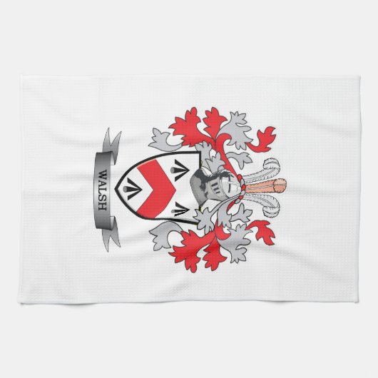 Walsh Coat of Arms Theedoek (Horizontaal)