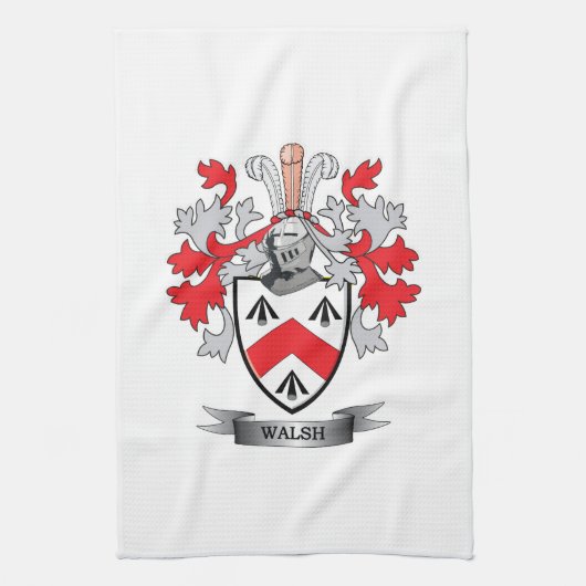 Walsh Coat of Arms Theedoek (Verticaal)