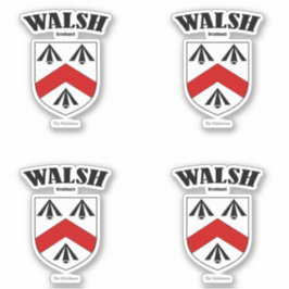 Walsh Crest Ierse vertaling en betekenis (x4) Sticker