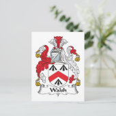 Walsh Family Crest Briefkaart (Staand voorkant)