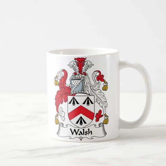 Walsh Family Crest Koffiemok (Rechts)