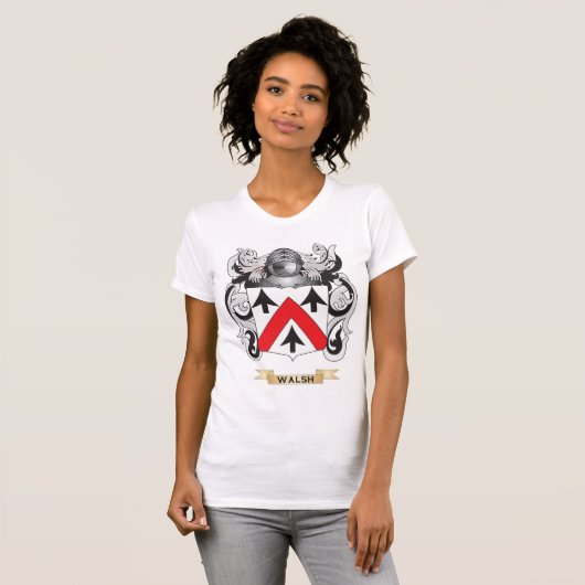 Walsh Family Crest (wapenschild) T-shirt (Voorkant volledig)