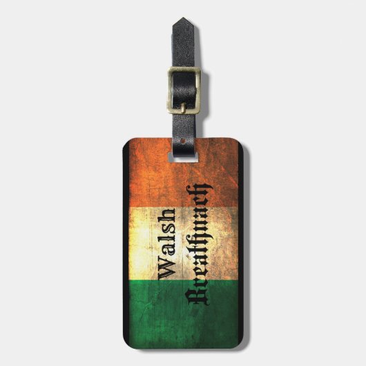 Walsh Irish Flag Bagagelabel (Voorkant verticaal)