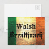 Walsh Irish Flag Briefkaart (Voorkant / Achterkant)
