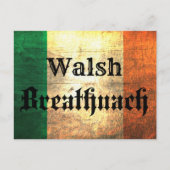 Walsh Irish Flag Briefkaart (Voorkant)