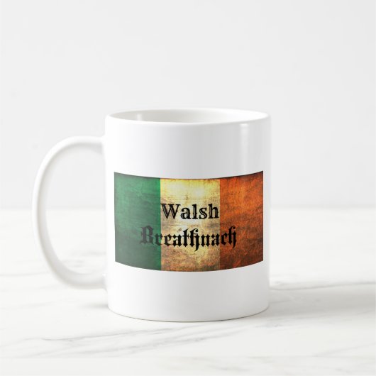 Walsh Irish Flag Koffiemok (Links)