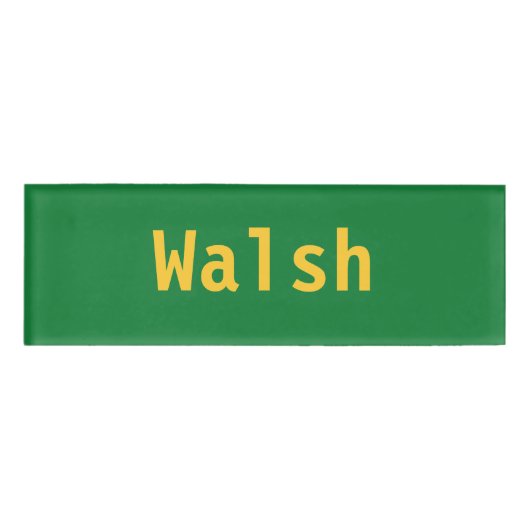 Walsh Name Tag (Voorkant)