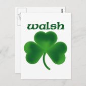 Walsh Shamrock Briefkaart (Voorkant / Achterkant)