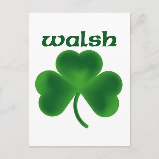 Walsh Shamrock Briefkaart (Voorkant)