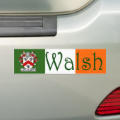 Walsh Wapen Vlag Bumpersticker (Op auto)