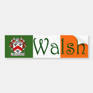 Walsh Wapen Vlag Bumpersticker