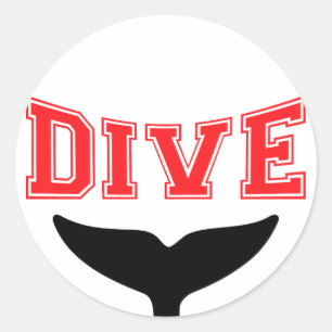 Walsontwerp SCUBA-schijf Ronde Sticker