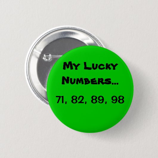 Walt Disney World Lucky Numbers Button (Voorkant /achterkant)