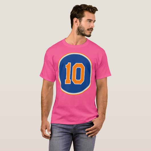Walt Frazier nummer 10 Jersey New York Knicks INSP T-shirt (Voorkant volledig)