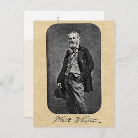 Walt Whitman Age 41 Portret Briefkaart (Voorkant / Achterkant)
