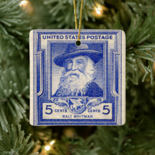 Walt Whitman Amerikaanse herdenkingspostzegel Keramisch Ornament