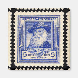 Walt Whitman Amerikaanse herdenkingspostzegel Magneet