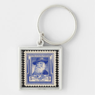 Walt Whitman Amerikaanse herdenkingspostzegel Sleutelhanger