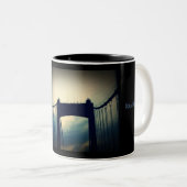 Walt Whitman Bridge Philadelphia PA Tweekleurige Koffiemok (Voorkant rechts)