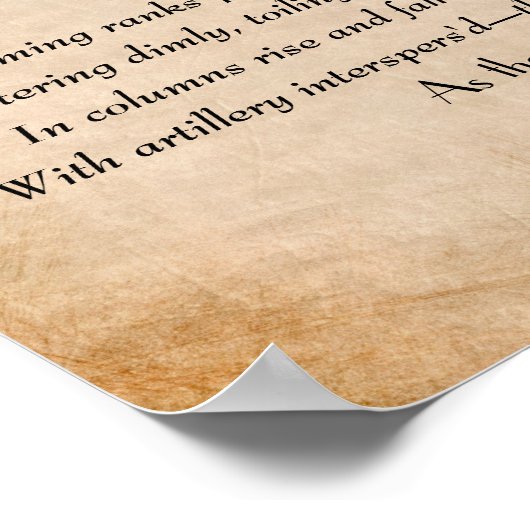 Walt Whitman Burgeroorlog Gedicht Poster (Hoek)