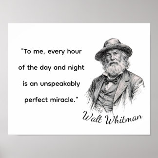 Walt Whitman Citaten Voor Leven Poster
