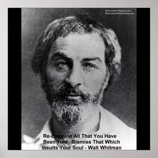 Walt Whitman "De Ziel Beledigen" Wijsheid Posters (Voorkant)